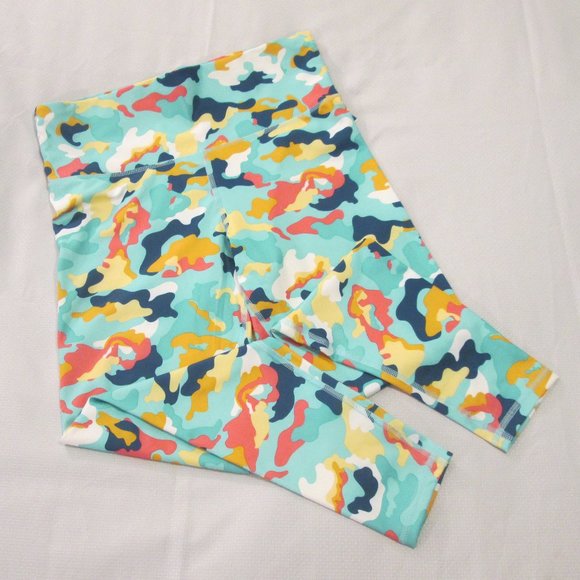 💗 CHAMPION AUTHENTIC ABSTRACT CAMO MULTI-COLOR LEGGINGS – L - Picture 3 of 13